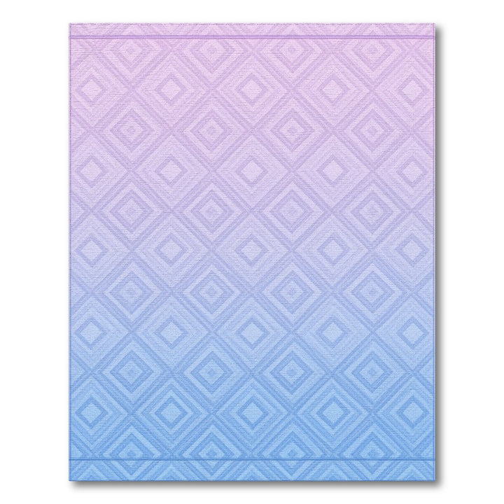 Purple Gradient Geometric Diamond Area Rug