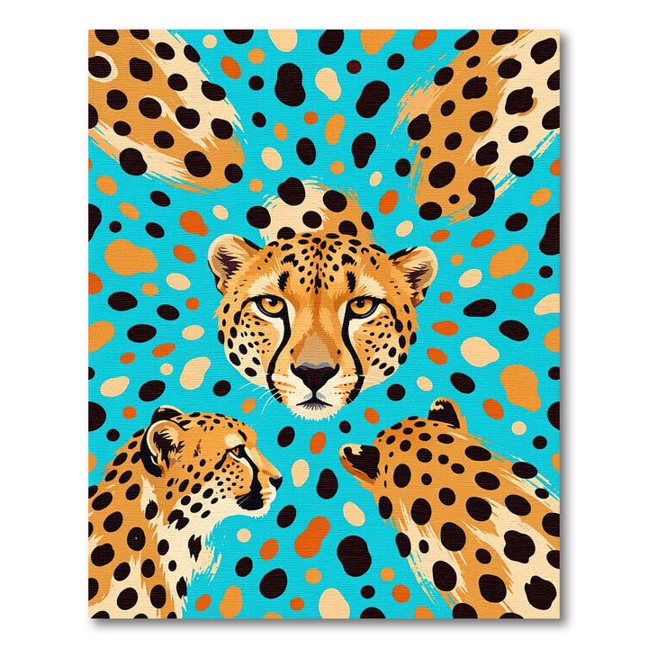 Vibrant Cheetah Spots Abstract Rug