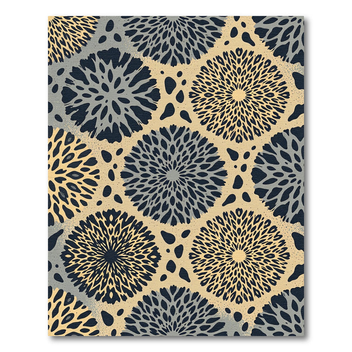 Abstract Floral Starburst Rug