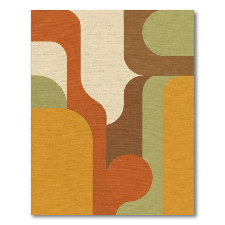 Orange Geometric Modern Area Rug