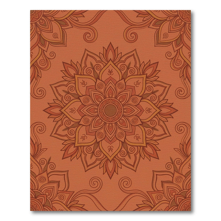 Rich Sienna Floral Medallion Rug