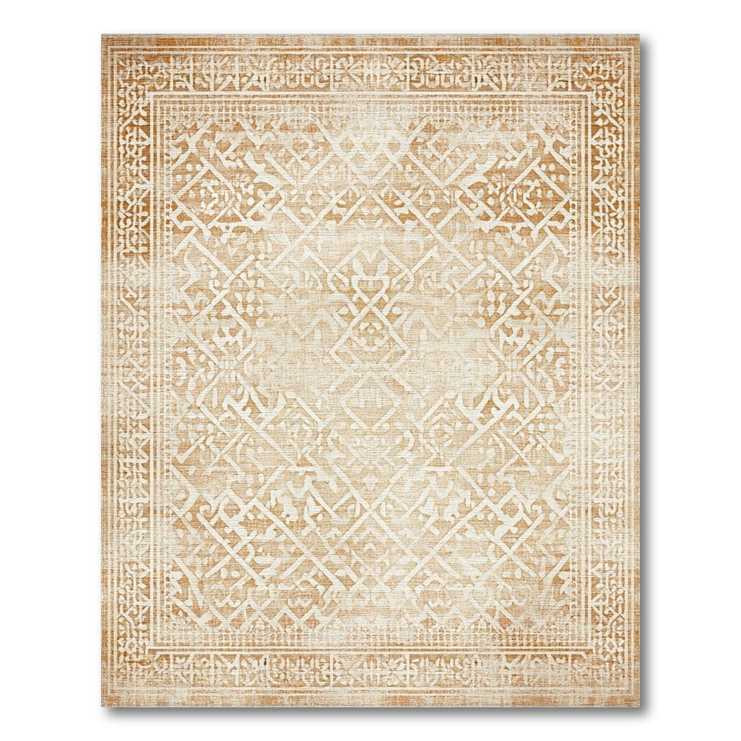 Beige Distressed Vintage Distressed Vintage Area Rug