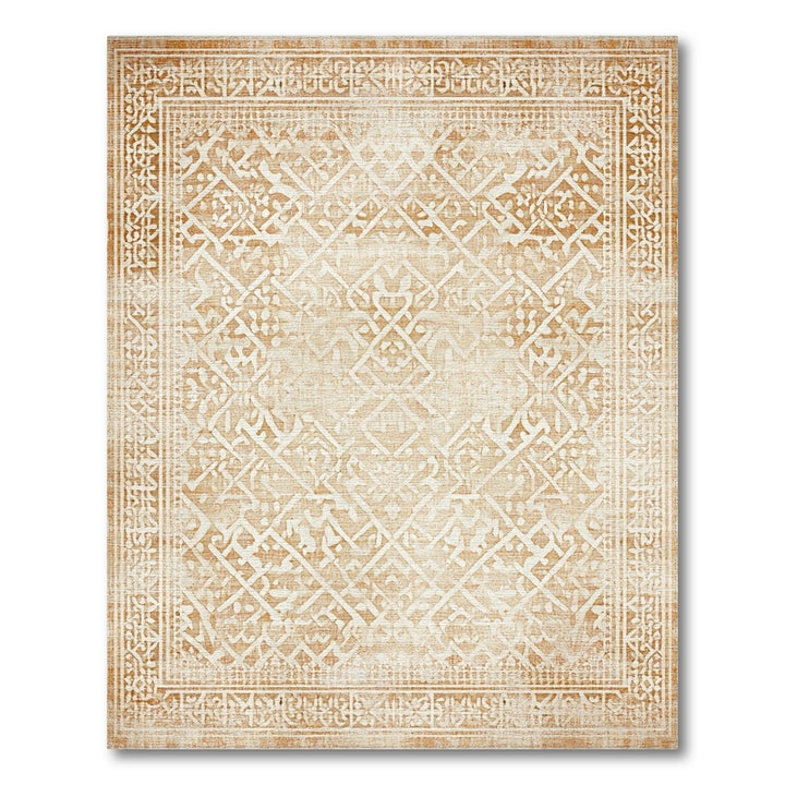 Beige Distressed Vintage Distressed Vintage Area Rug