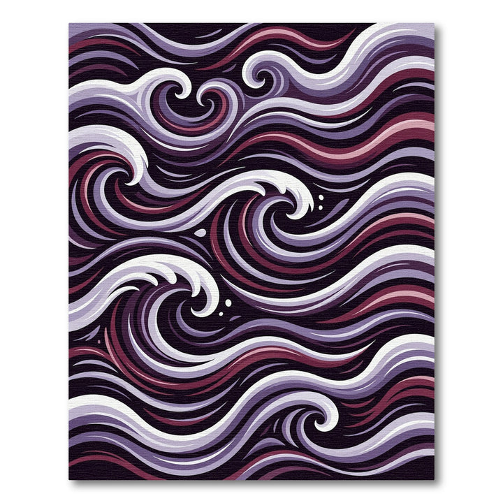 Fluid Amethyst Swirls Wave Rug