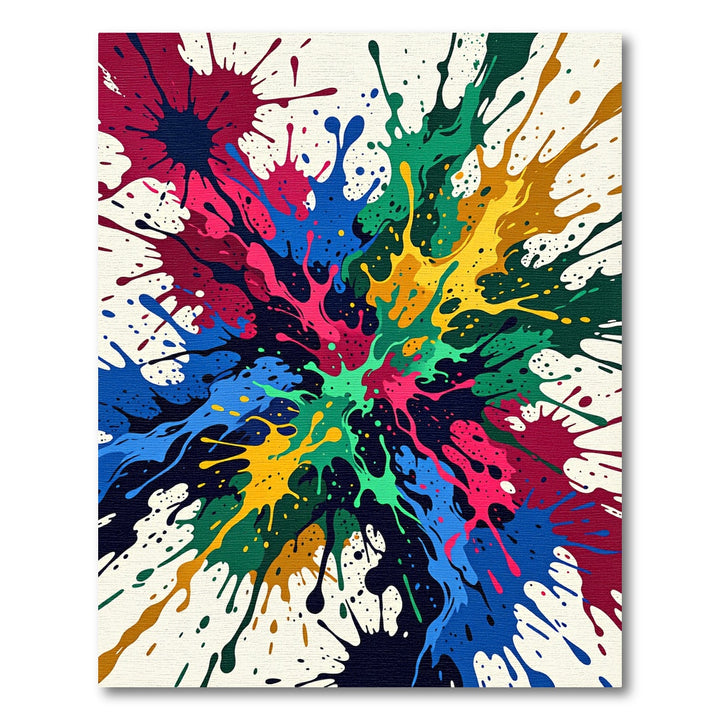 Vibrant Splatter Art Explosion Rug