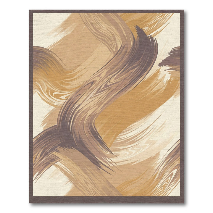 Earthy Swirl Abstract Brushstrokes Rug