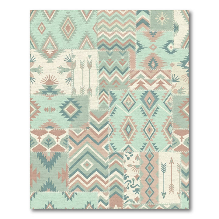 Pastel Tribal Patchwork Geometric Accent Rug