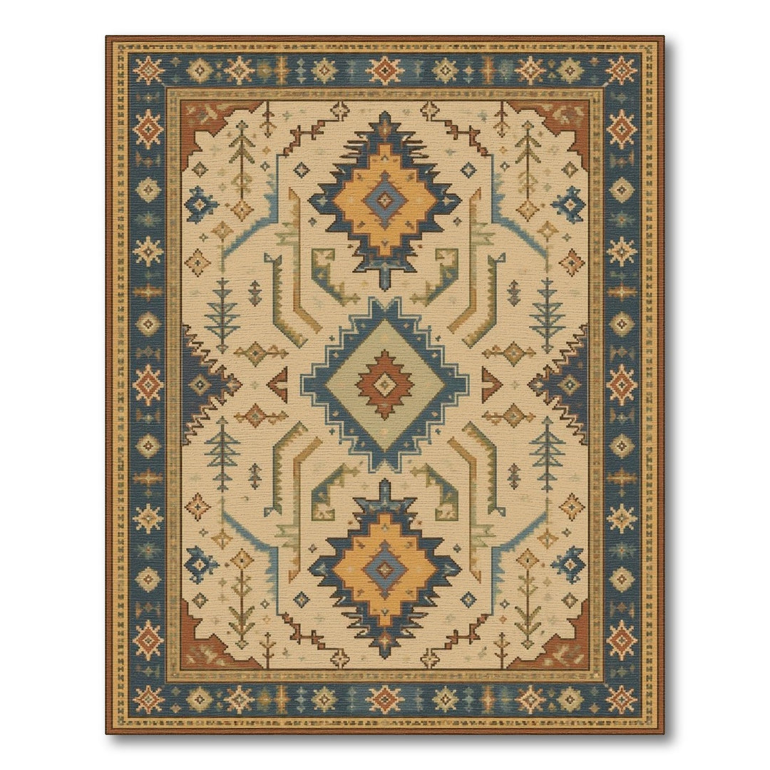Heritage Tribal Blue Area Rug