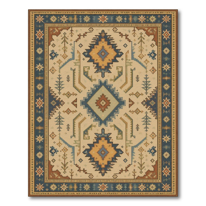 Heritage Tribal Blue Area Rug