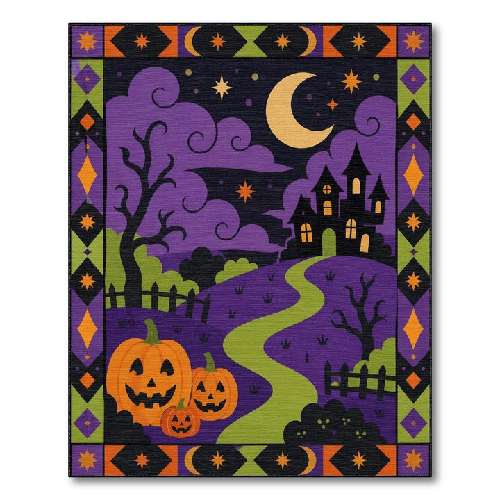 Halloween Pumpkin Path Kids Area Rug