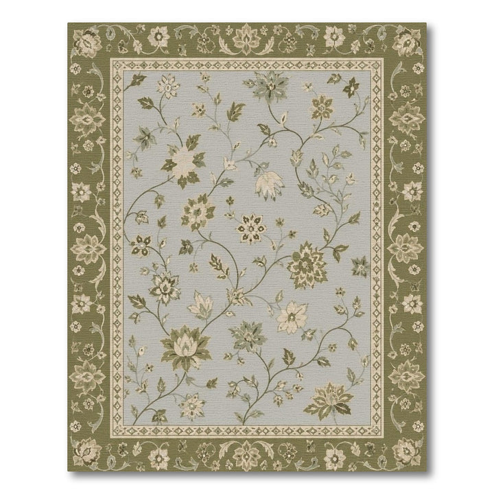 Sage Floral Vintage Sage Green Floral Vintage Area Rug