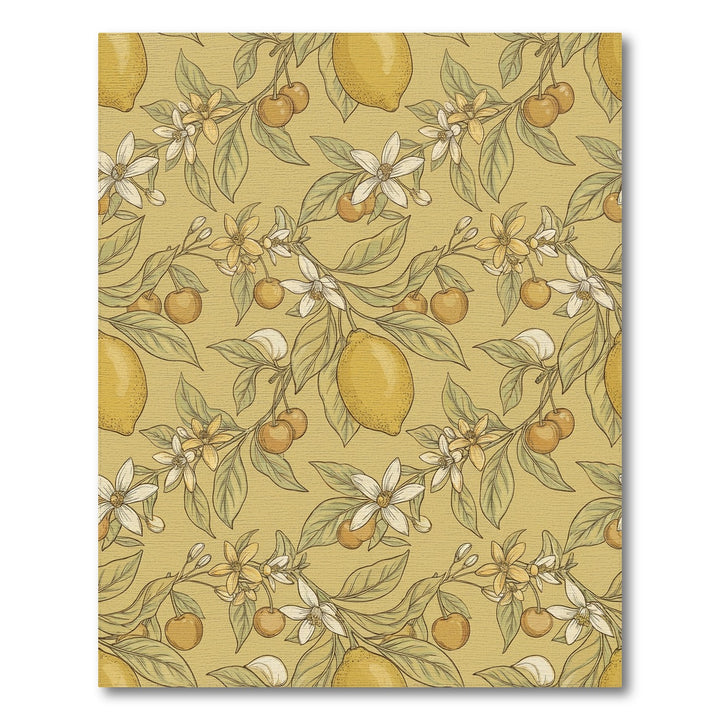 Golden Lemon Cherry Blossom Branch Rug