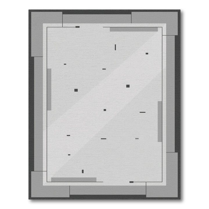 Grey Geometric Abstract Area Rug