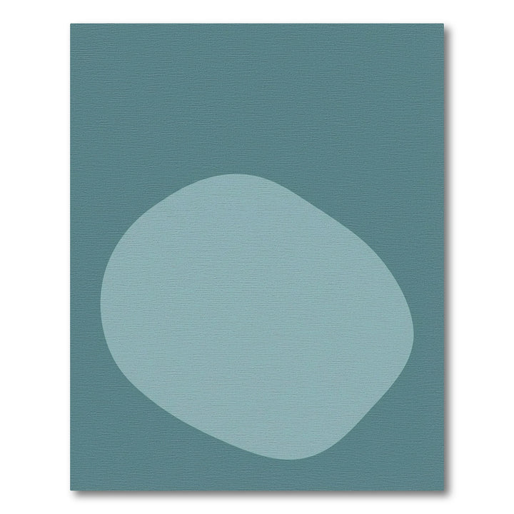 Teal Blue Organic Abstract Blob Rug