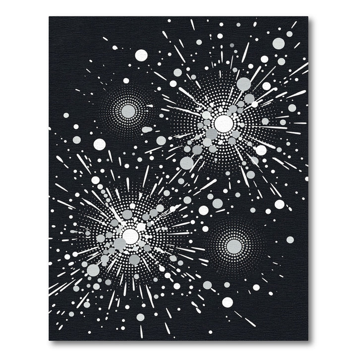 Abstract Cosmic Burst Circles Rug