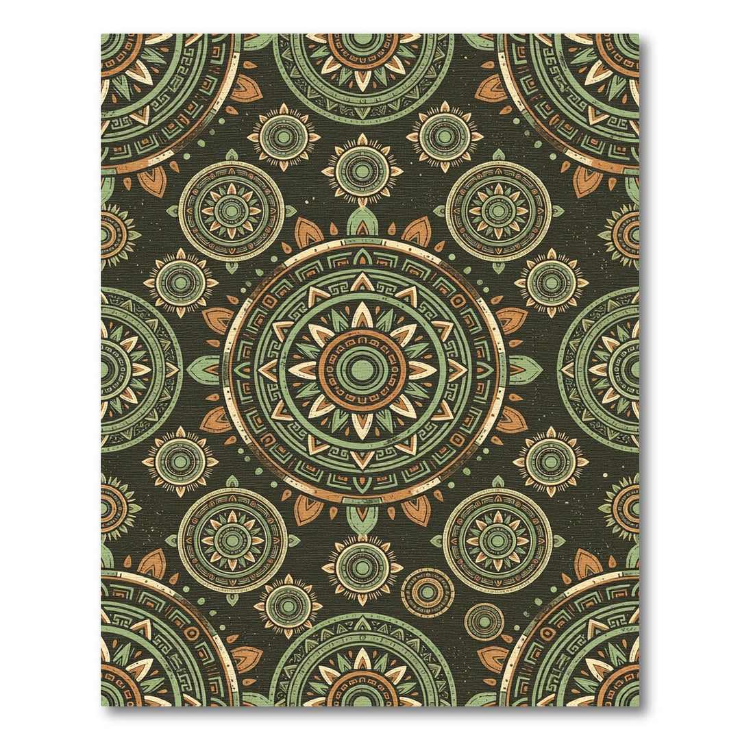 Mandala Tribal Sunburst Rug