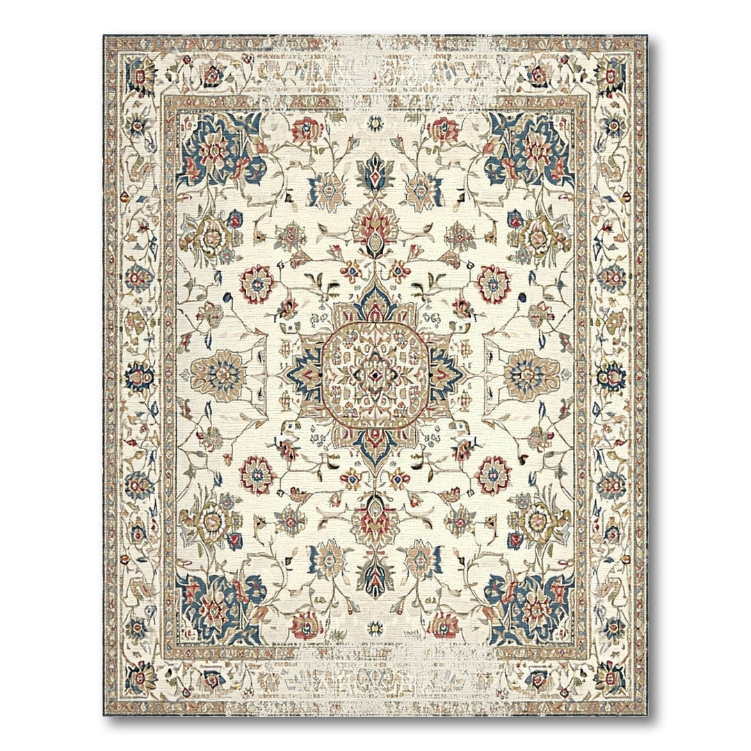 Traditional Persian Beige Floral Area Rug