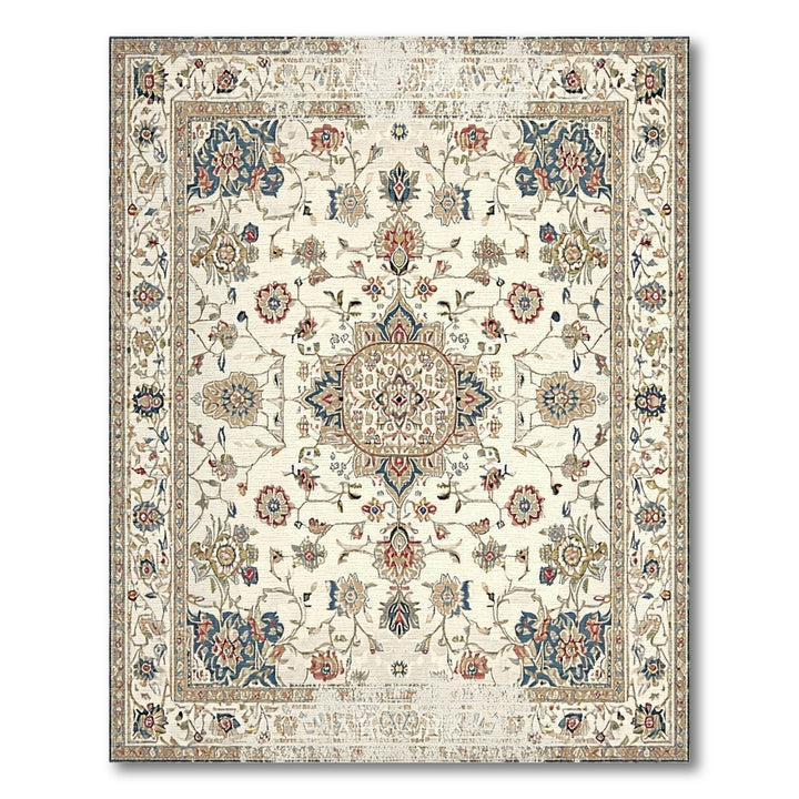 Traditional Persian Beige Floral Area Rug