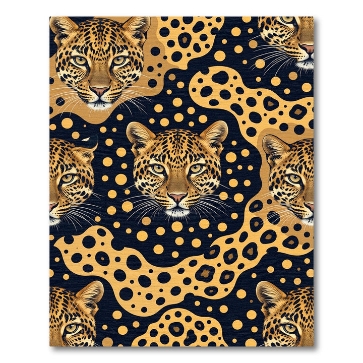 Fierce Leopard Spots Abstract Rug