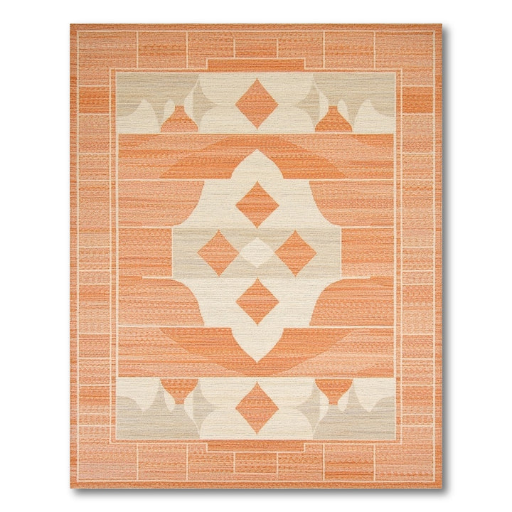 Geometric Modern Diamond Orange Geometric Diamond Area Rug