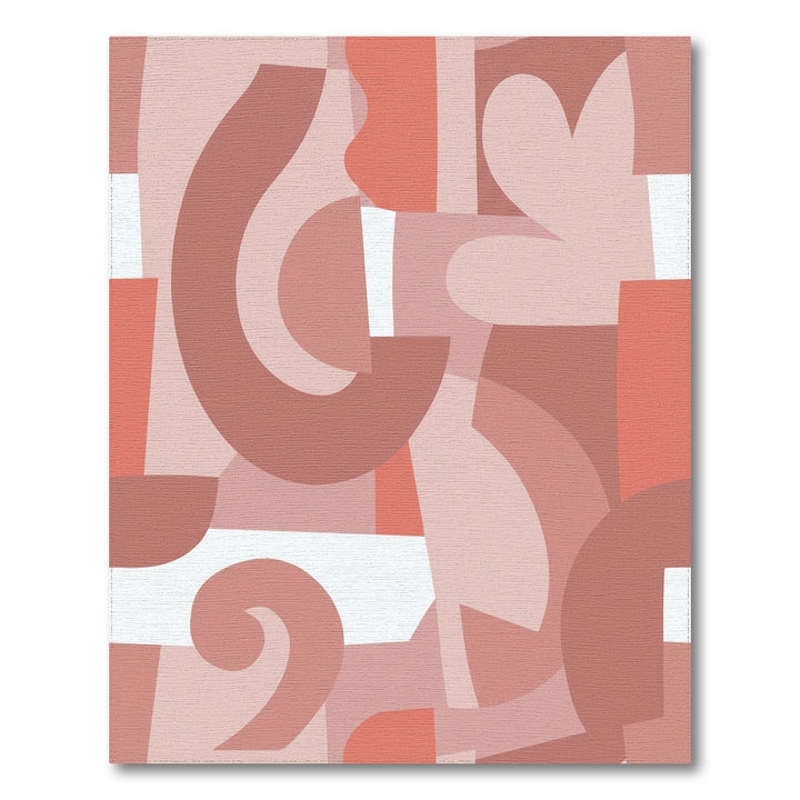 Terra Cotta Abstract Organic Shapes Rug