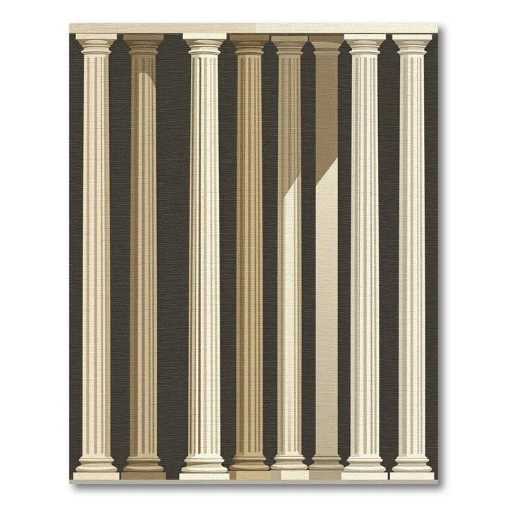 Classic Beige Architectural Column Rug