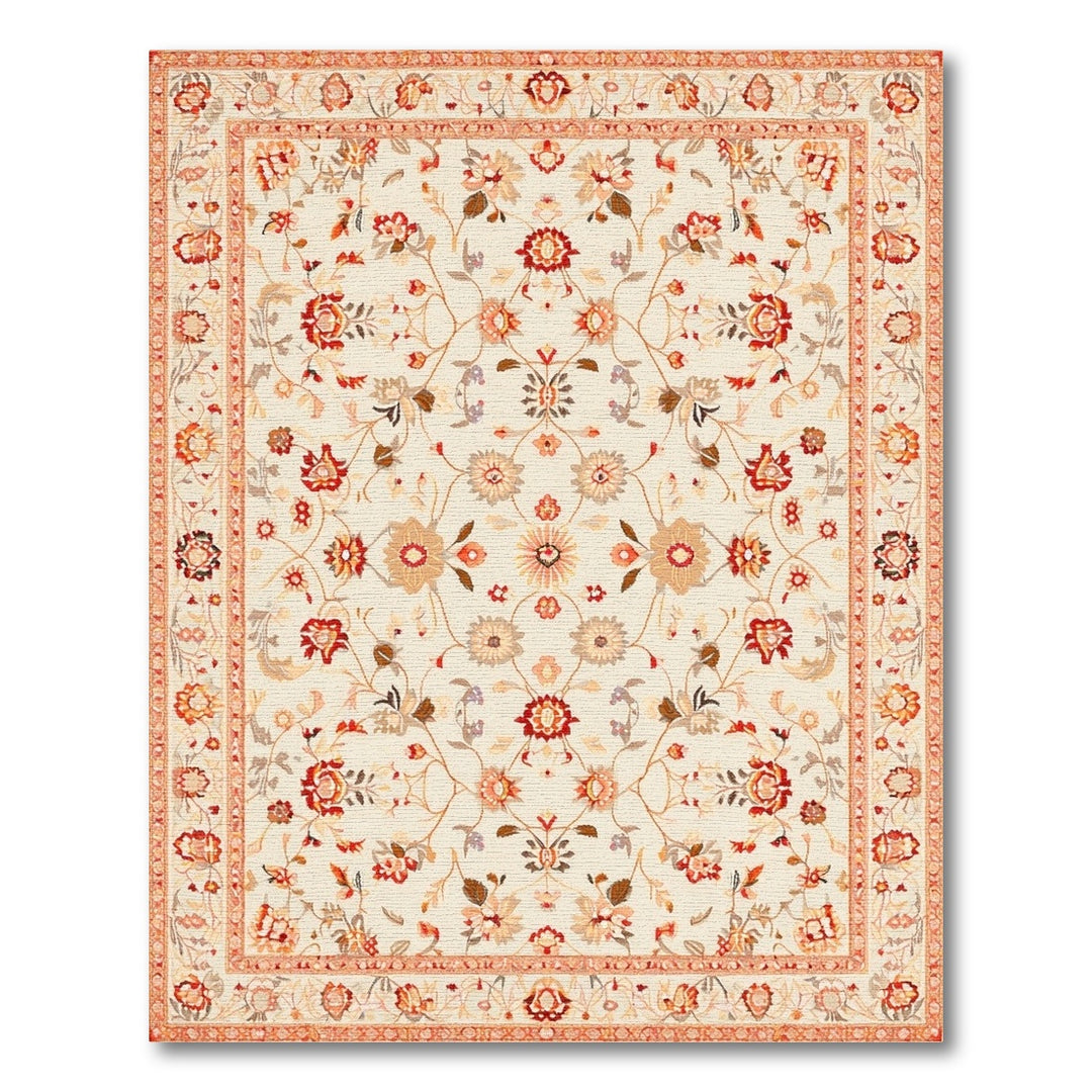 Vintage Floral Beige Area Rug