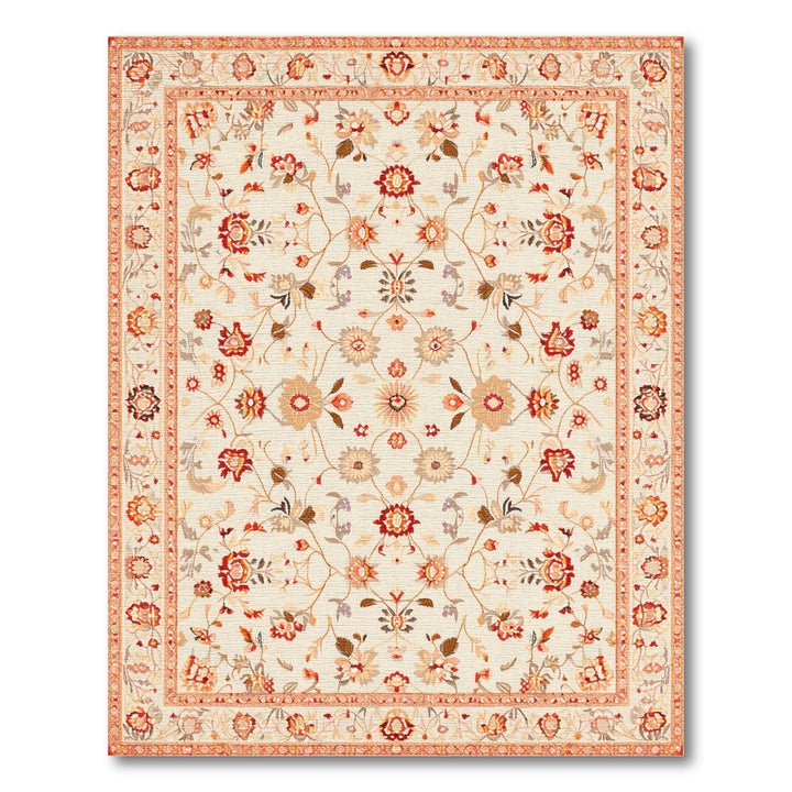 Vintage Floral Beige Area Rug