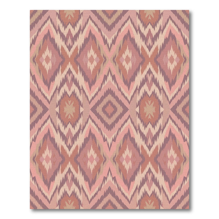 Earthy Pink Geometric Diamond Staircase Rug