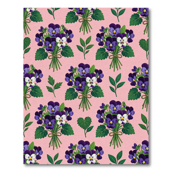 Purple Violet Garden Bouquet Rug