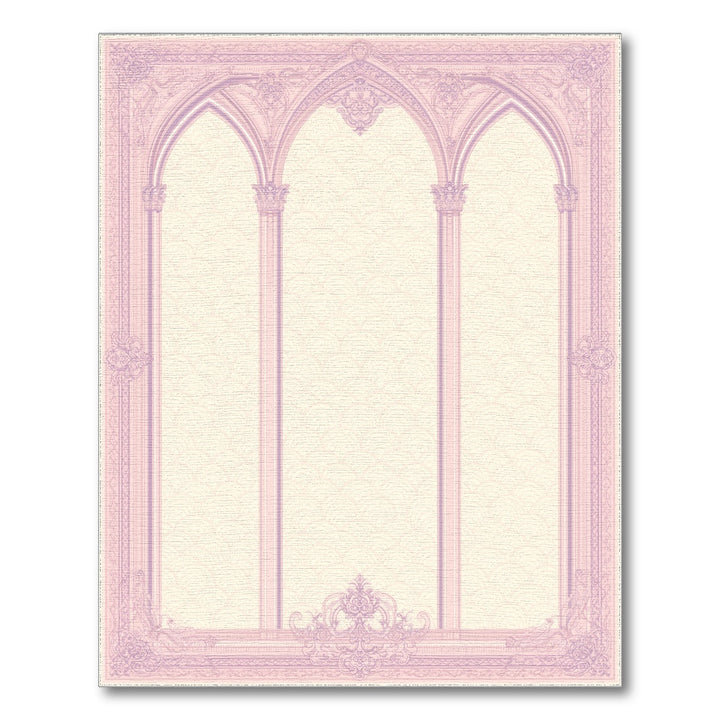 Pink Ornate Triple Arch Area Rug