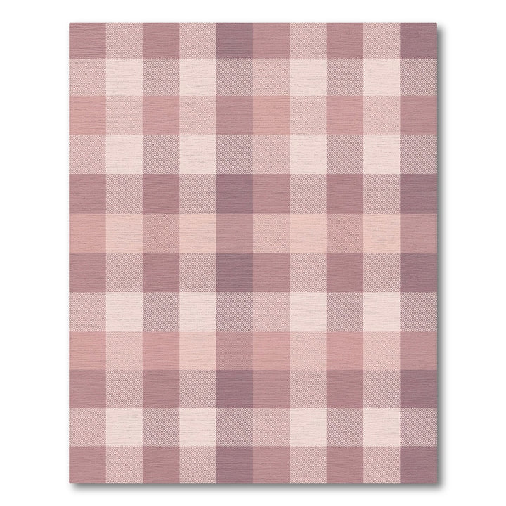 Soft Mauve Gingham Plaid Blanket Rug