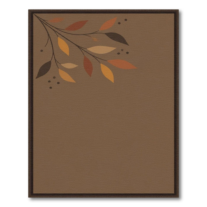 Autumn Leaf Branch Brown Area Rug
