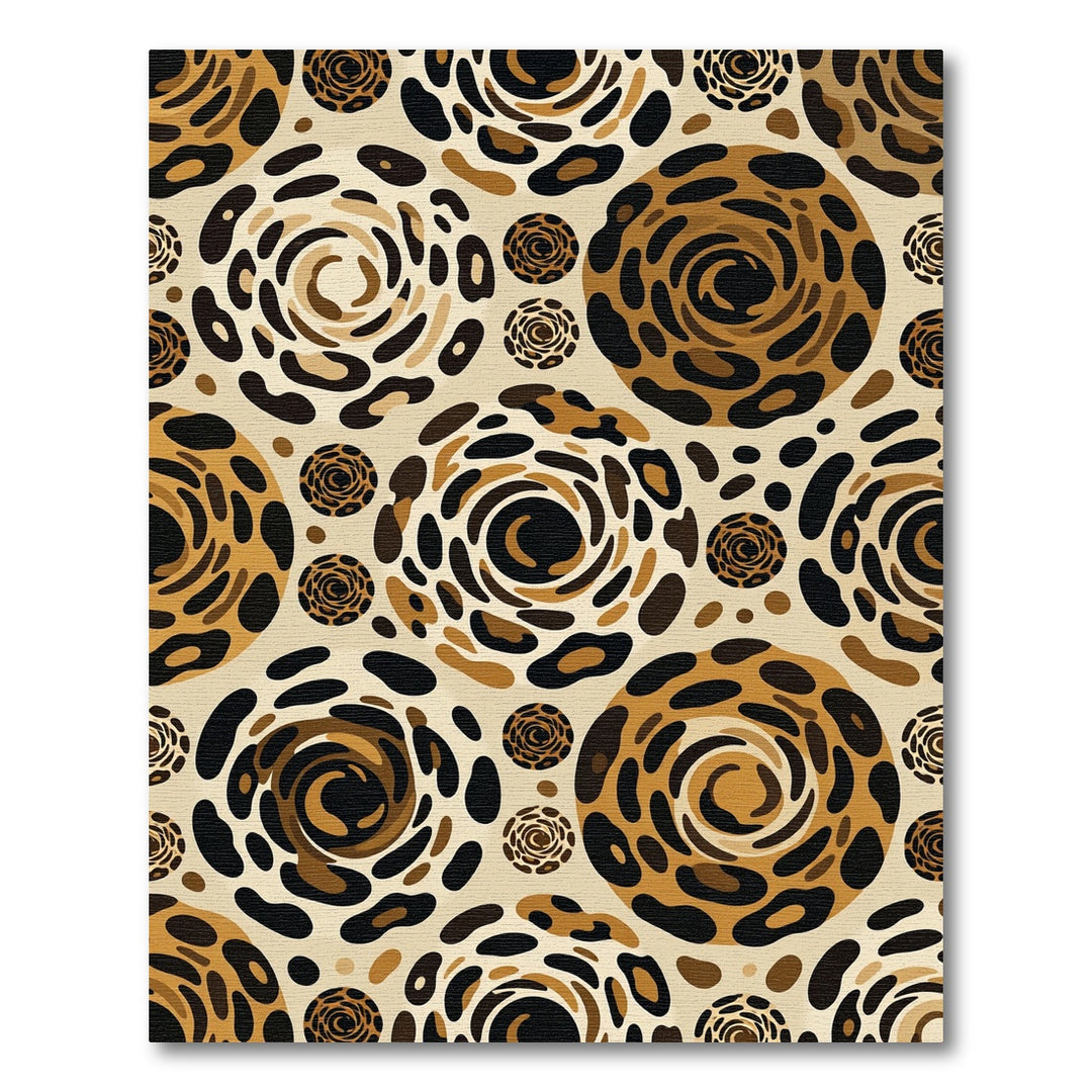 Leopard Swirl Beige Decorative Rug