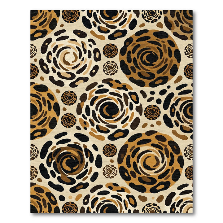 Leopard Swirl Beige Decorative Rug
