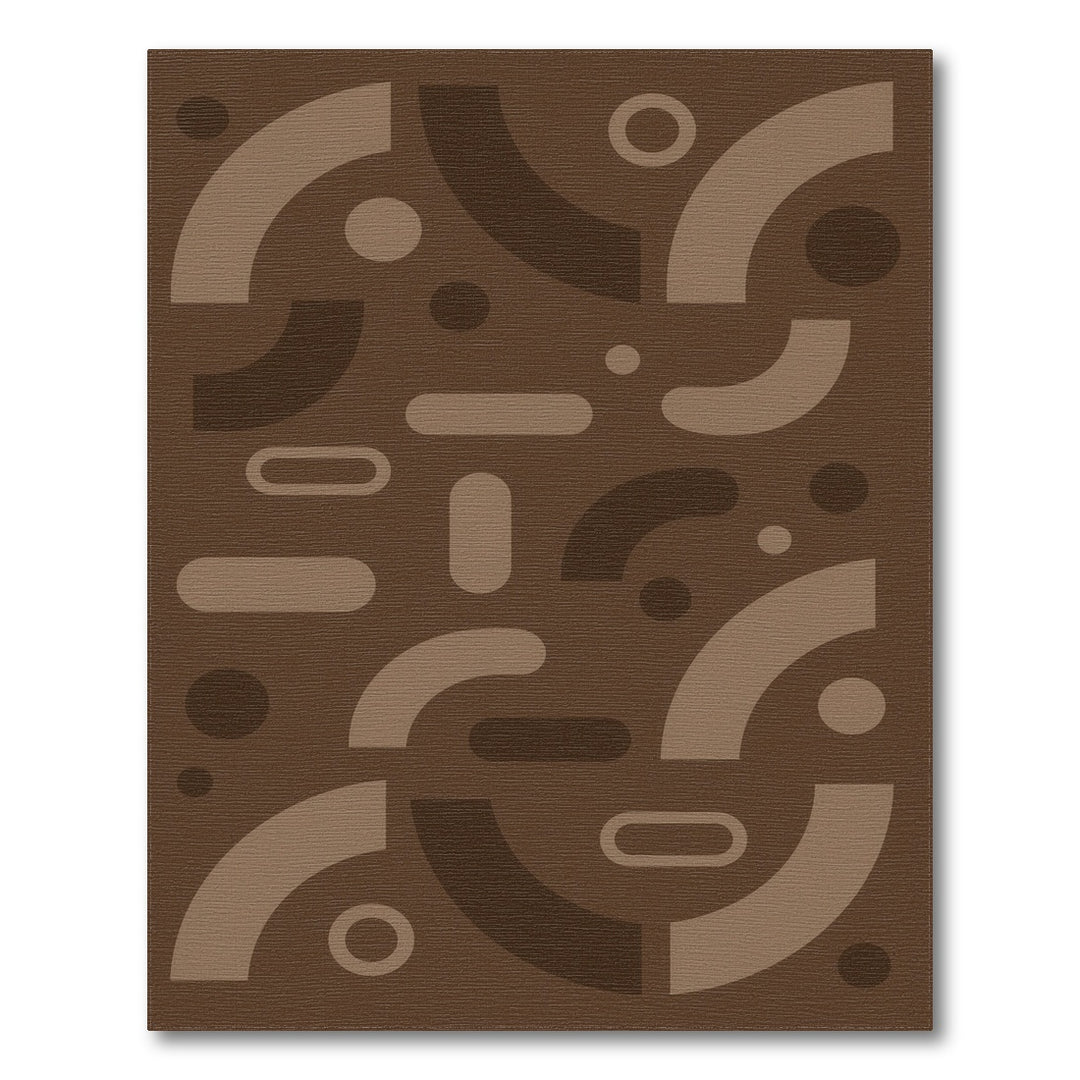 Modern Geometric Brown Area Rug