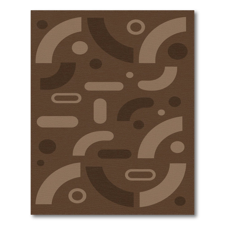 Modern Geometric Brown Area Rug