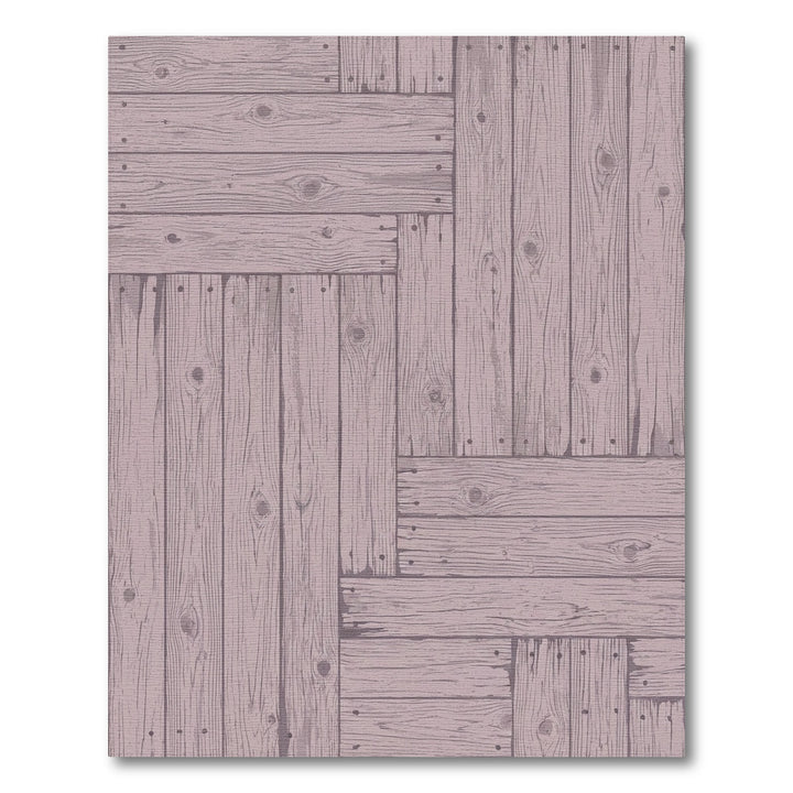 Rustic Wood Plank Parquet Rug