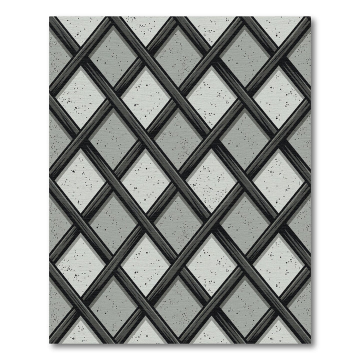 Monochromatic Diamond Lattice Texture Rug