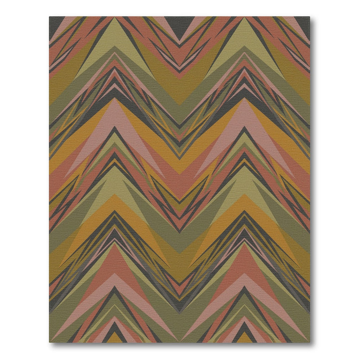 Geometric Chevron Earth Tone Art Rug