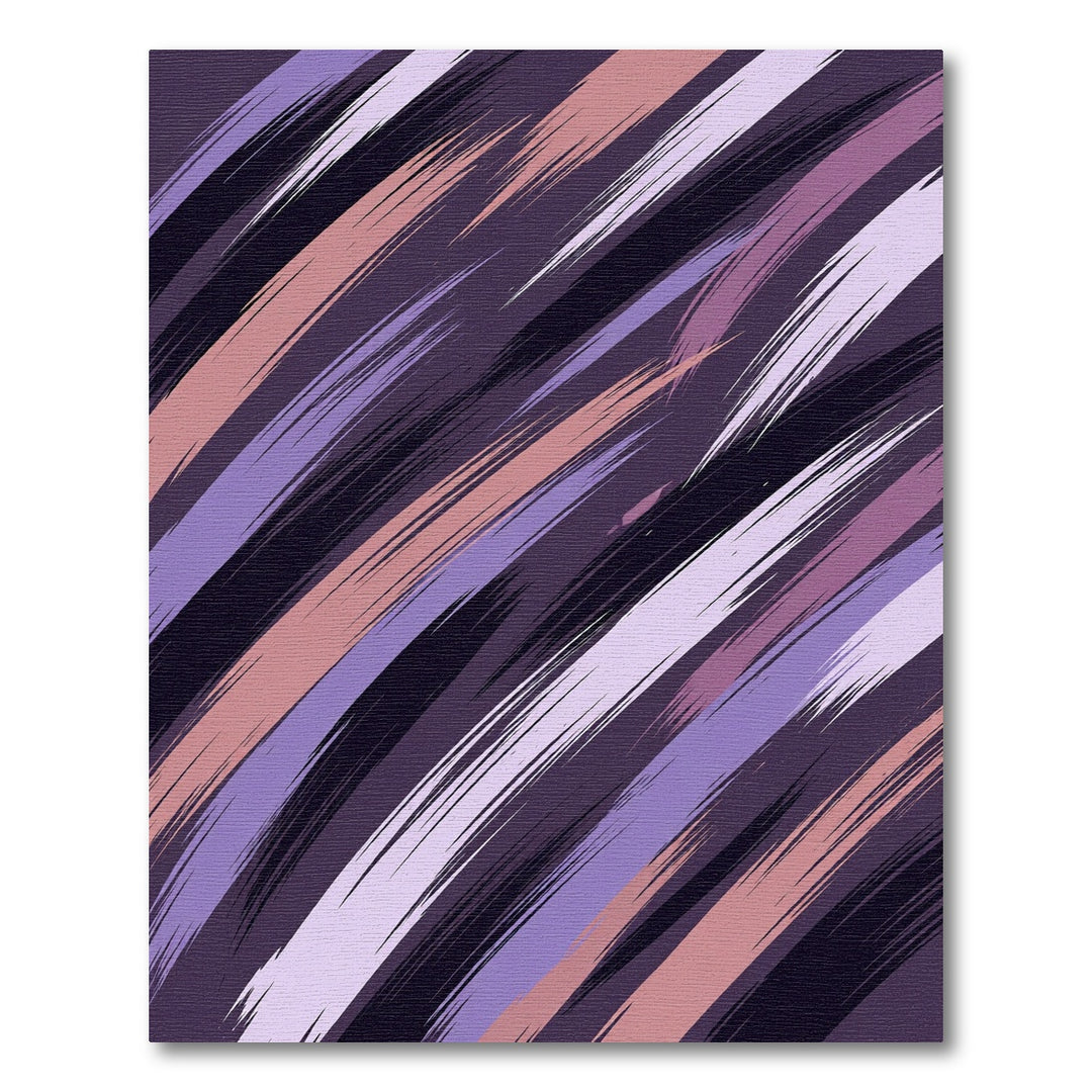 Abstract Purple Brushstroke Strokes Rug