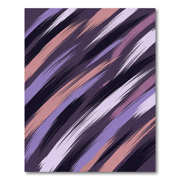 Abstract Purple Brushstroke Strokes Rug