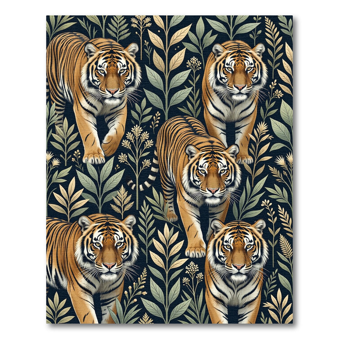 Regal Tiger Botanical Jungle Walk Rug