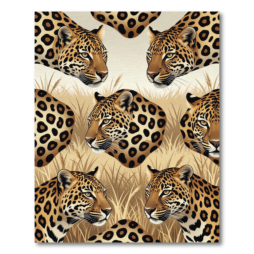Majestic Jaguar Spots Savannah Rug