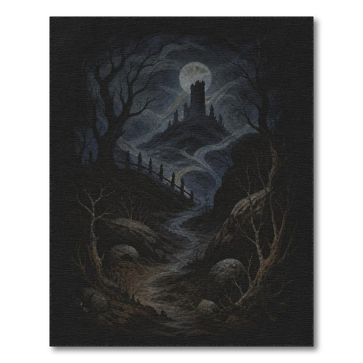 Moonlit Castle Ruins Area Rug