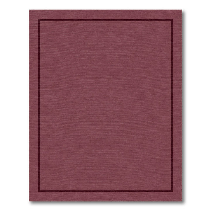 Rich Burgundy Bordered Square Rug