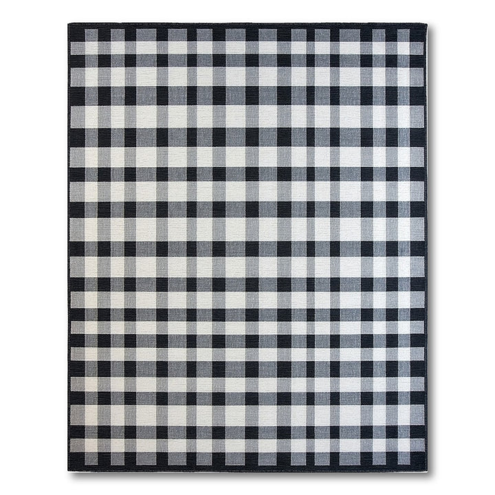 Checkered Geometric Modern Black White Checkered Area Rug