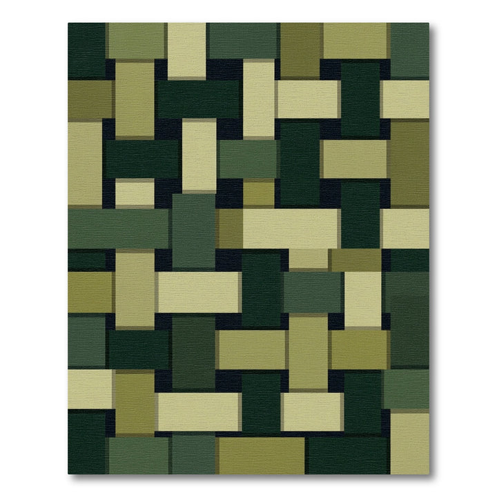 Geometric Abstract Camouflage Rug