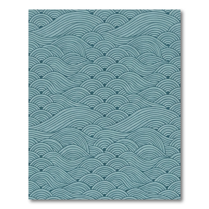 Teal Deep Sea Wave Rug
