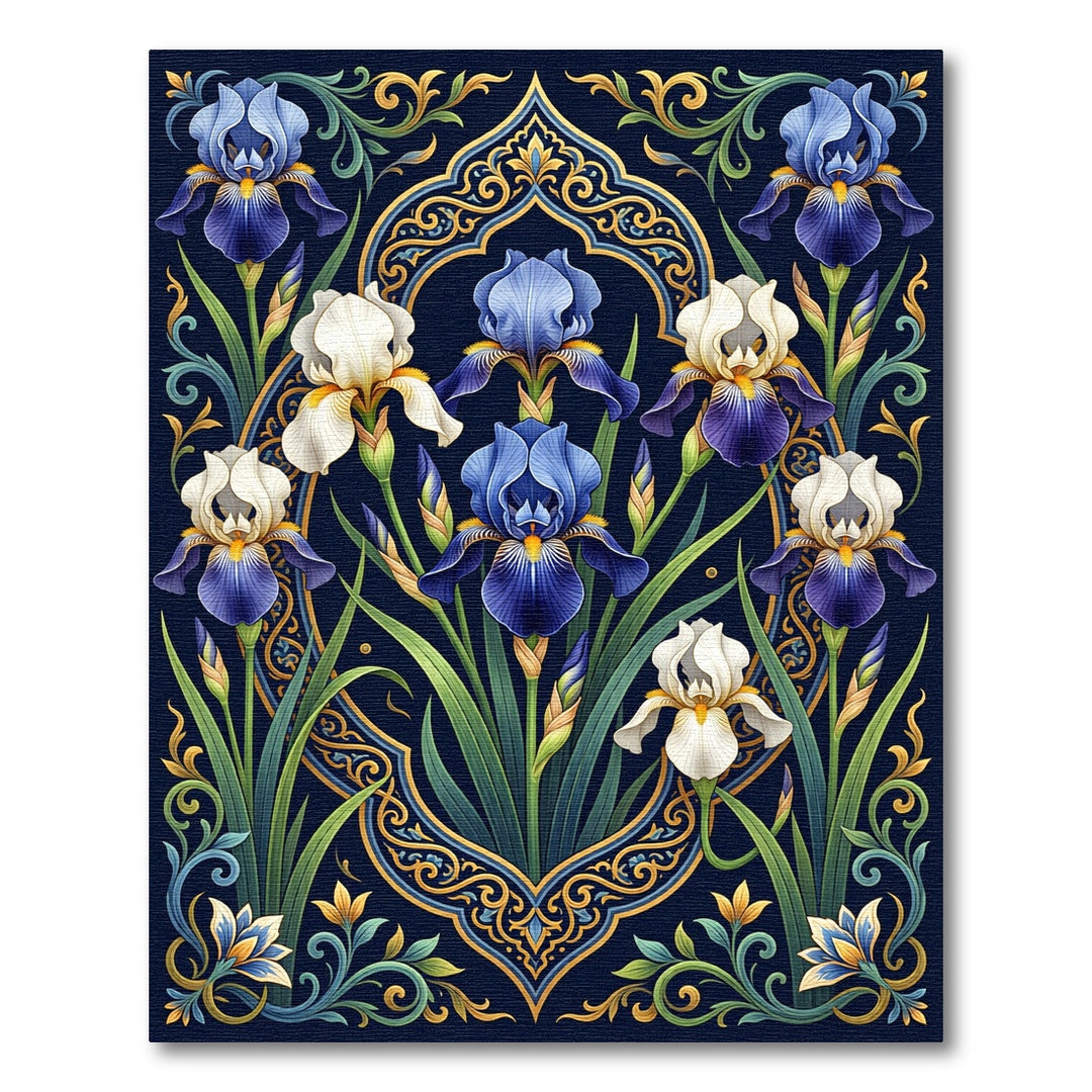 Elegant Blue Iris Persian Rug
